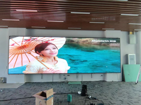 金门P1.53led小间距屏安装案例